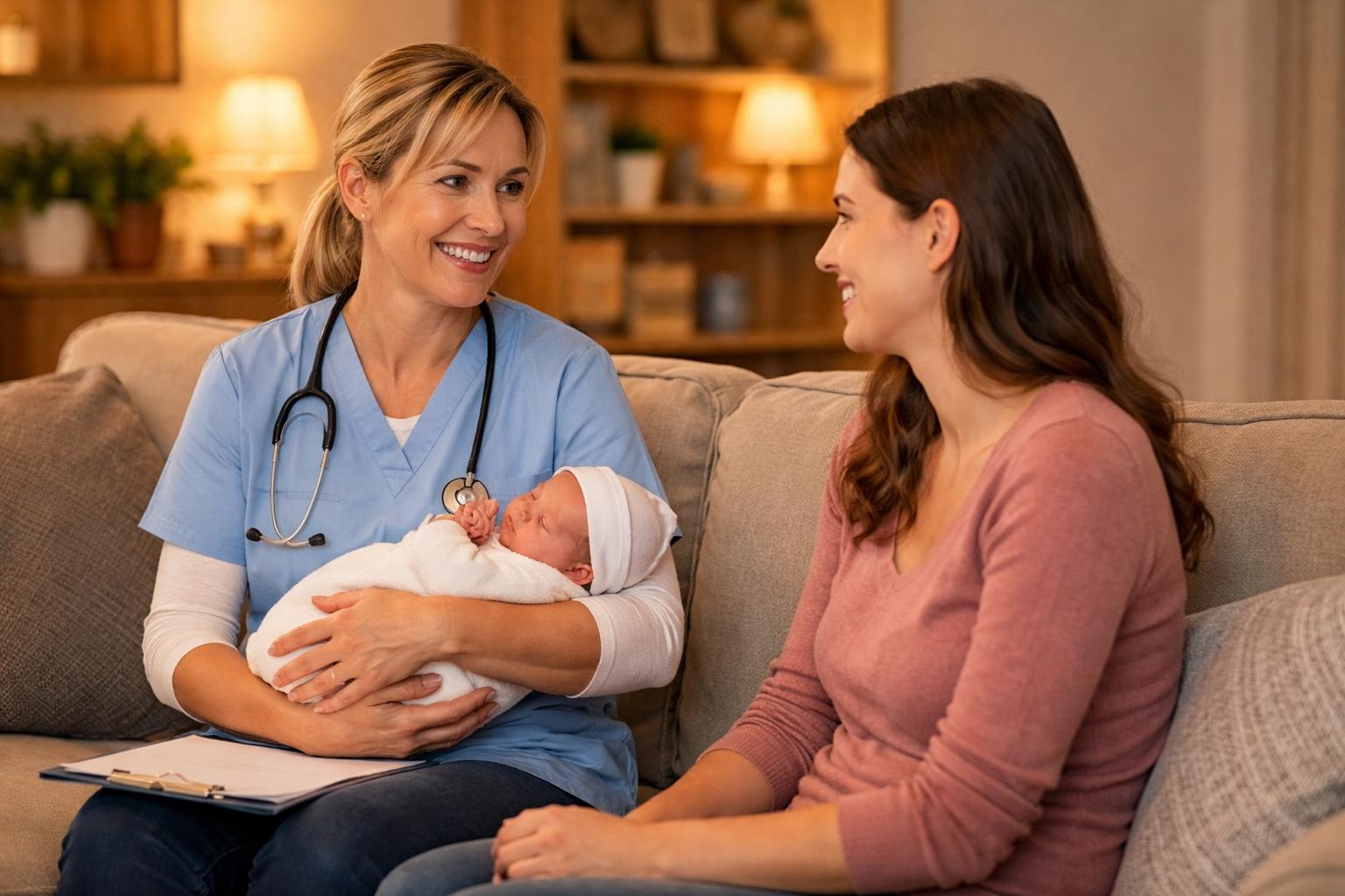 Familienhebamme Hamburg-Horn beim Hausbesuch – Frühe Hilfen für Familien in belasteten Lebenslagen durch das Rauhe Haus