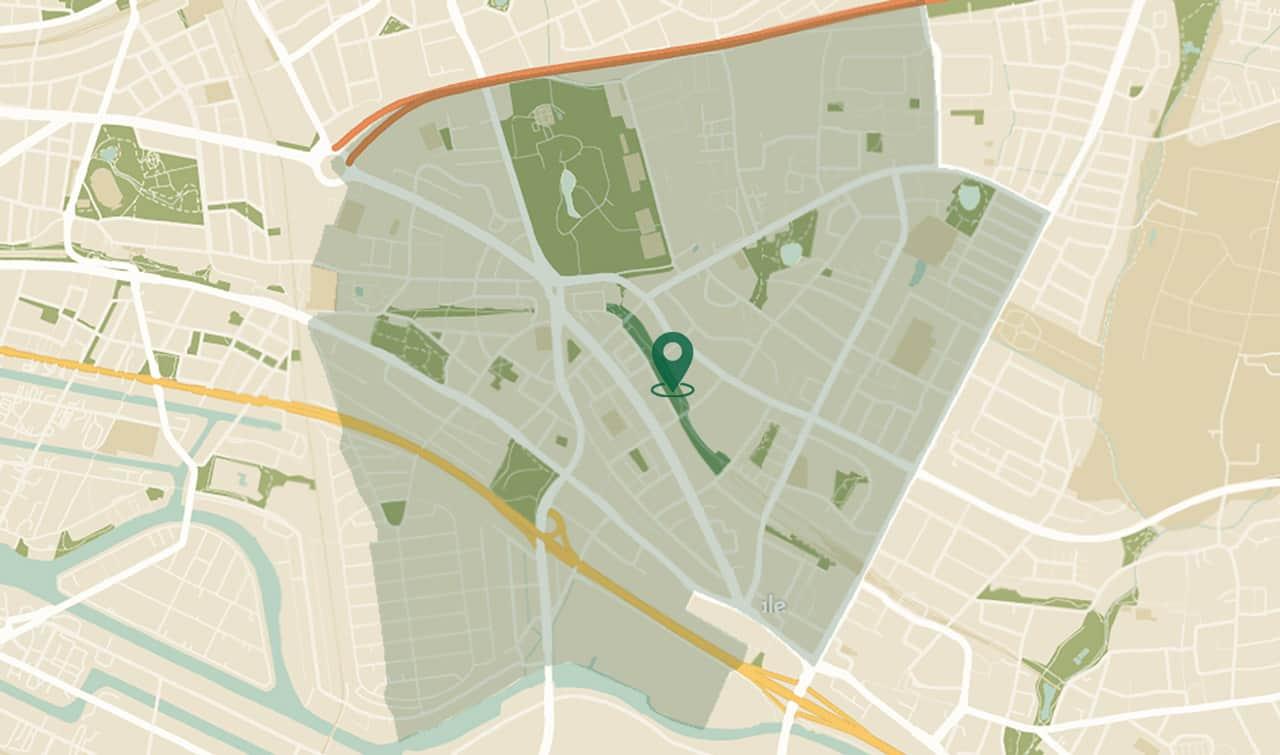 Horner Grünstreifen in Hamburg-Horn im Lisa-Niebank-Weg – Grünzug vom EKZ Horn bis Park Vierbergen