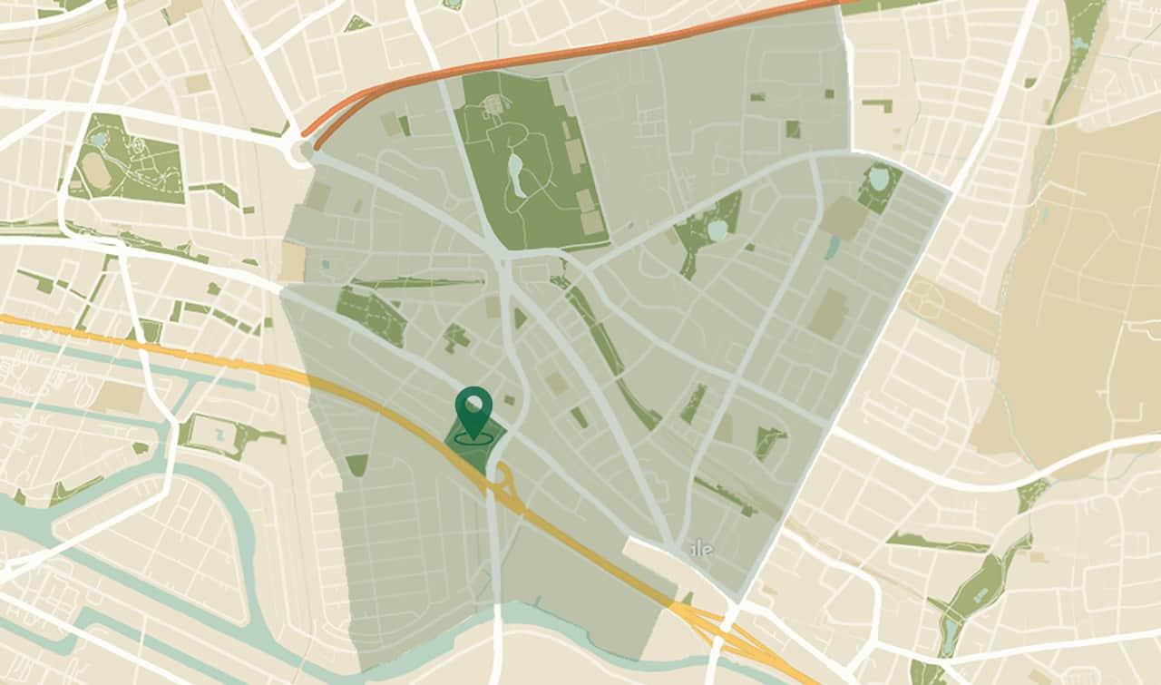 Horner Park in Hamburg-Horn an der Horner Landstraße 246a – Grünfläche mit Spielplatz und Bolzplatz