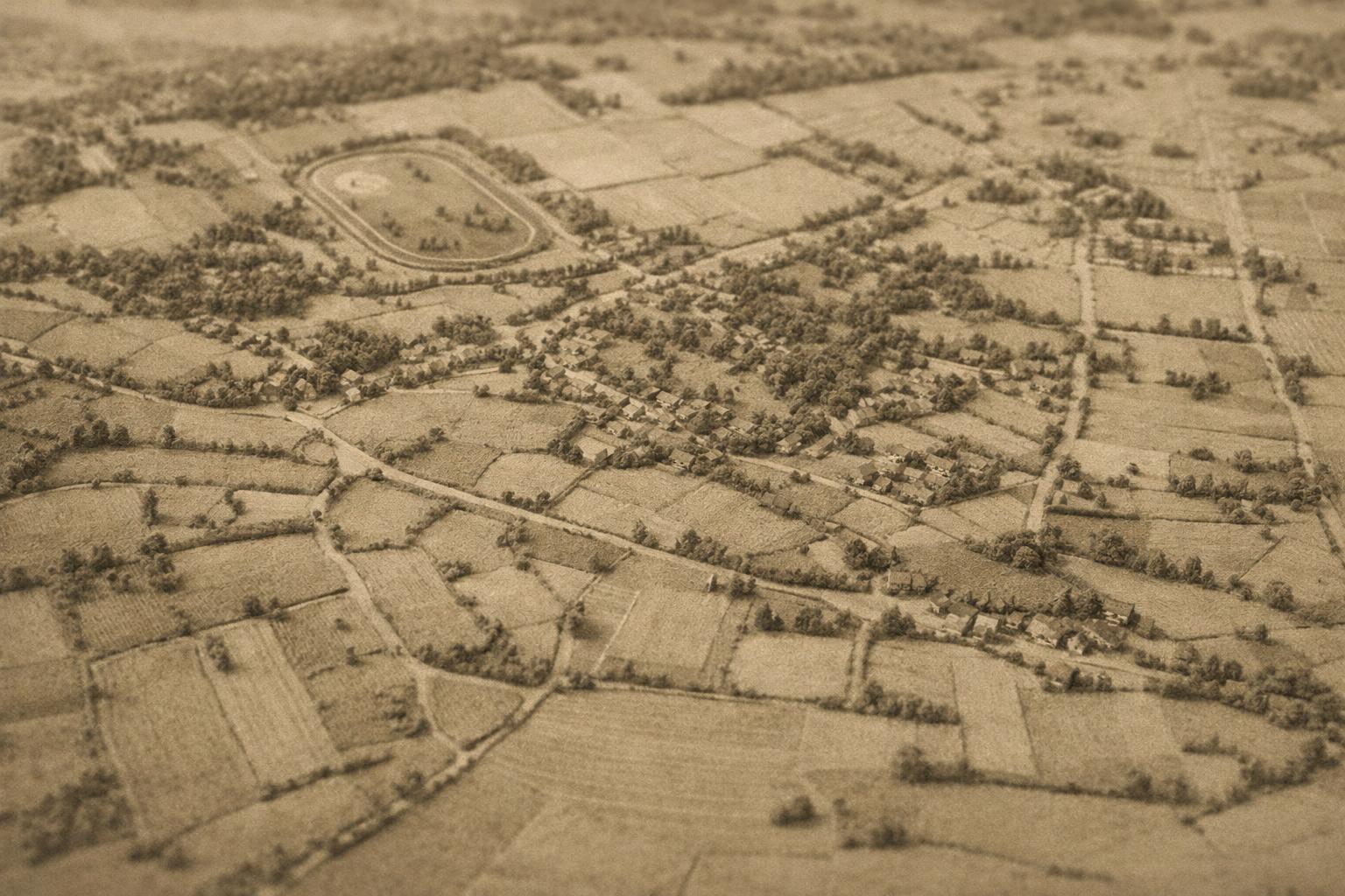 Historische Flurkarte von Hamburg-Horn aus dem Jahr 1751 – frühe Struktur mit Bauernhöfen und Katen auf der Geest