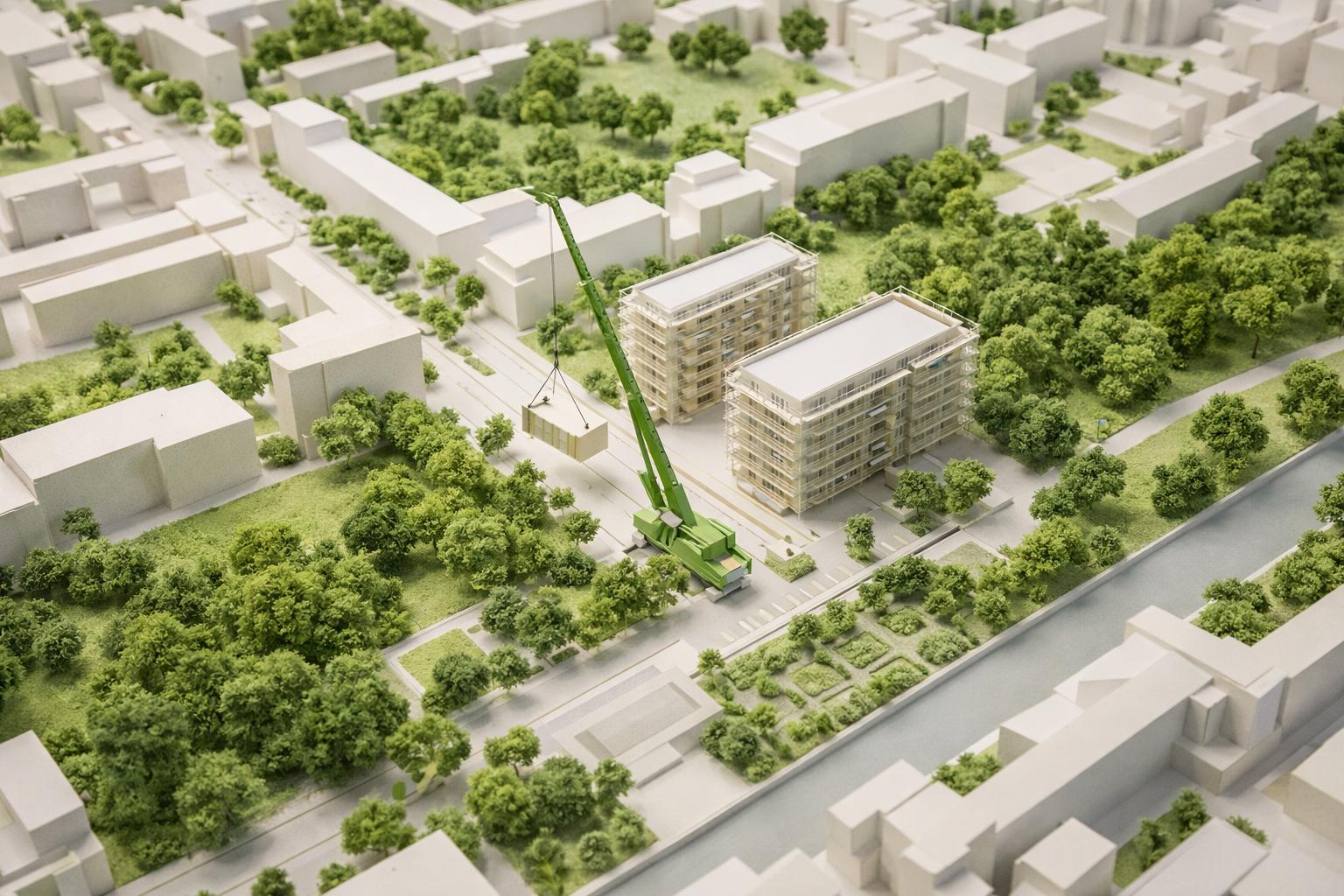 Fertiggestellte Holzmodul-Aufstockungen Dahrendorfweg Hamburg-Horn – 142 neue öffentlich geförderte SAGA-Wohnungen in nachhaltiger Holzbauweise